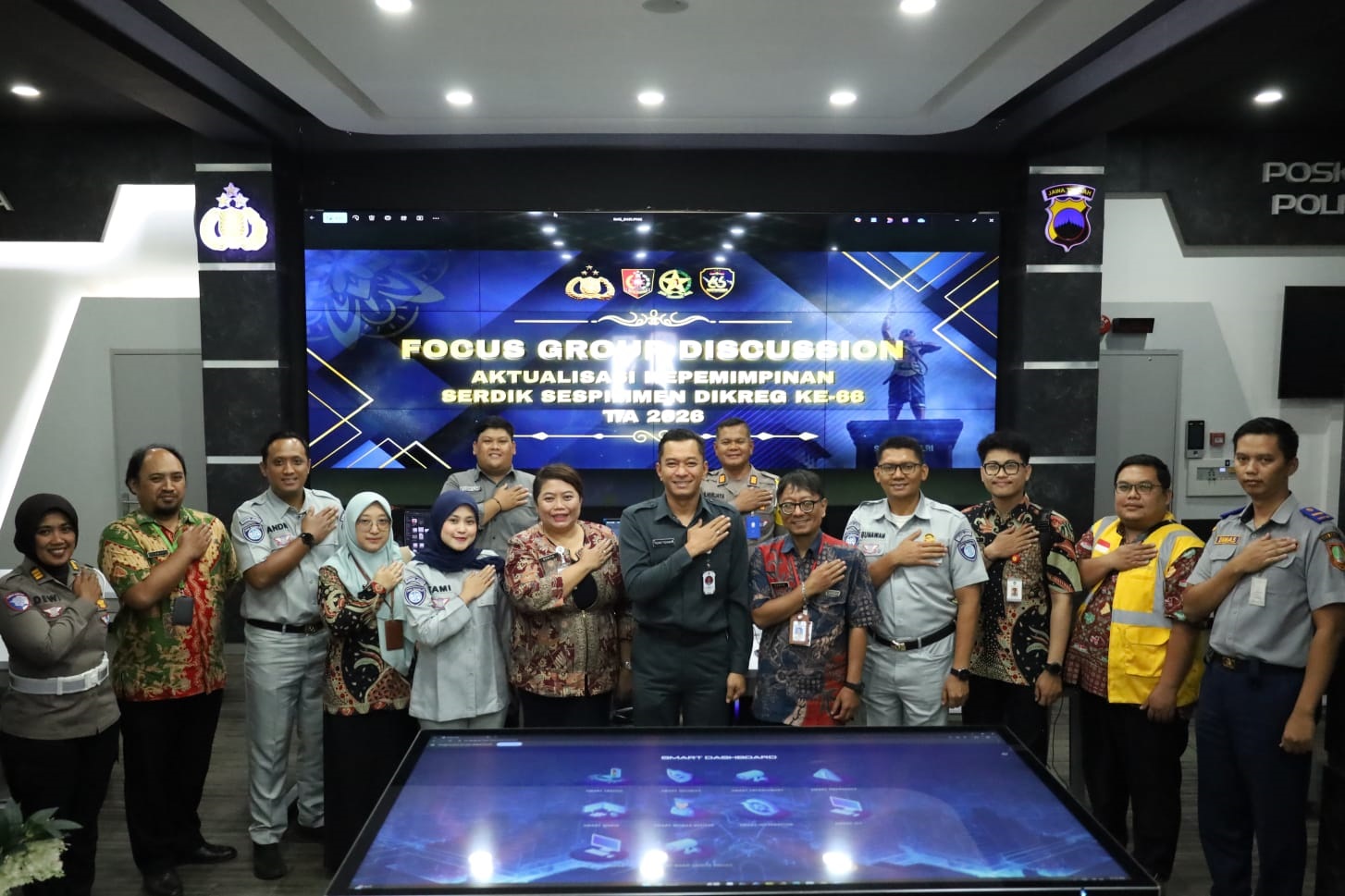 FGD Serdik Sespimen Polri Dikreg ke-66 Tahun 2026 di Mapolresta Solo, Senin (16/2/2026). (A Christian/Radar Solo)