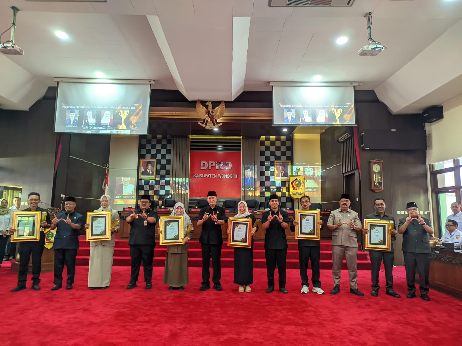 Penerima BK Award DPRD Wonogiri 2025 Rabu (18/2/2026).