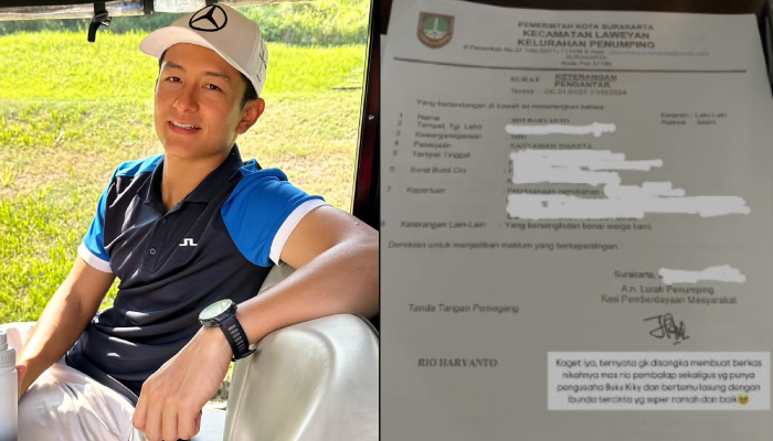 Unggahan pegawai Pemkot Solo yang "membocorkan" data pribadi Rio Haryanto.
