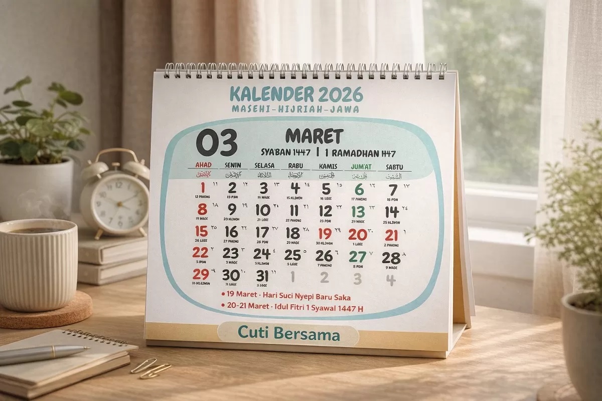Cuti Bersama Lebaran 2026 resmi ditetapkan. Simak rincian tanggal, total 25 hari libur nasional, serta skema WFA capai 13 hari.