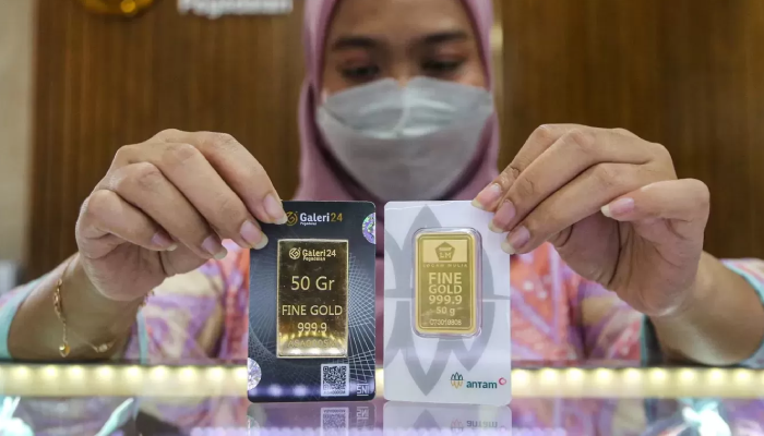 Harga emas Antam hingga Galeri 24 mulai melesat.