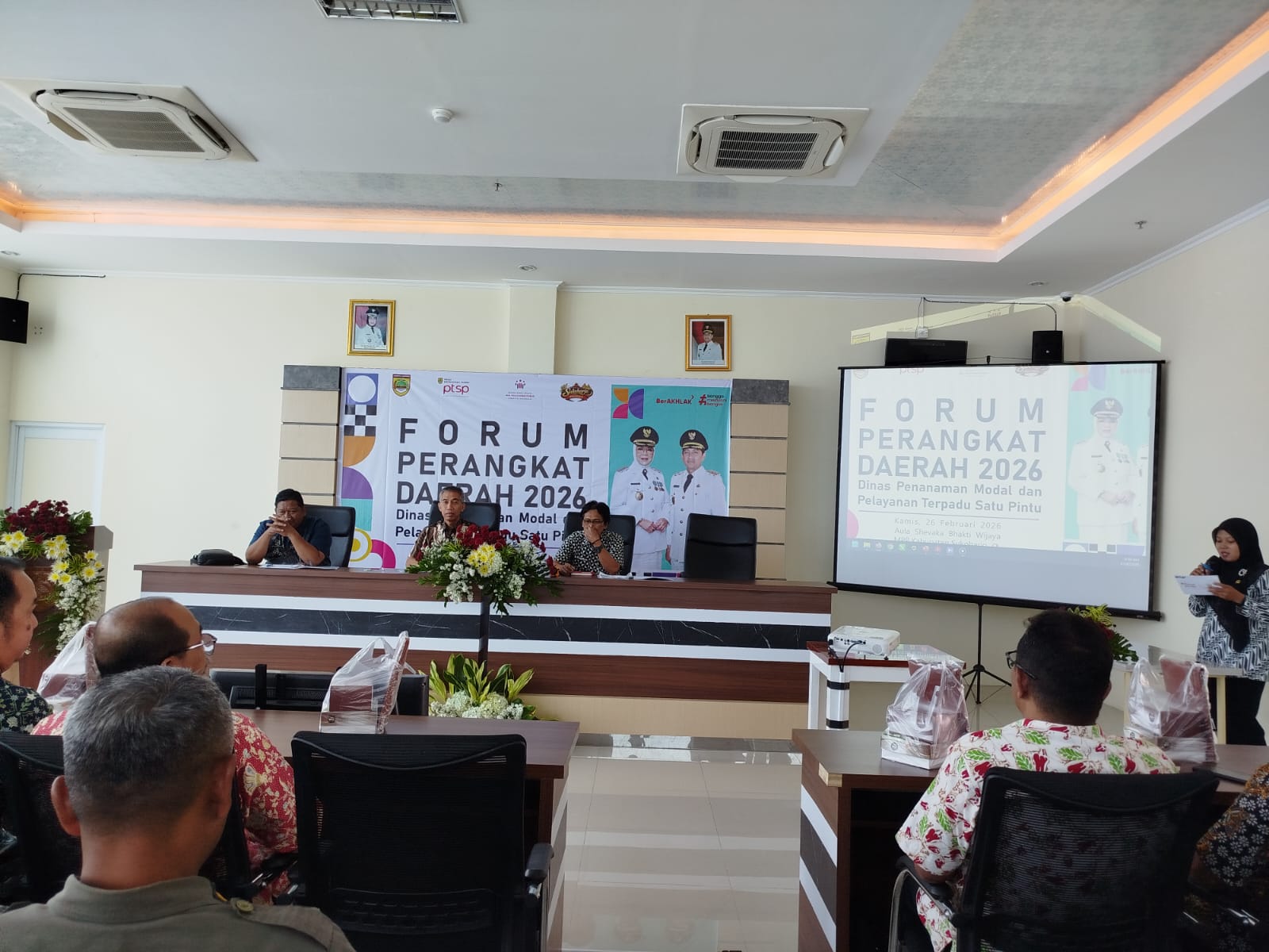 Dinas Penanaman Modal dan Pelayanan Terpadu Satu Pintu (DPMPTSP) menggelar Forum Perangkat Daerah 2026, Kamis (26/2). 