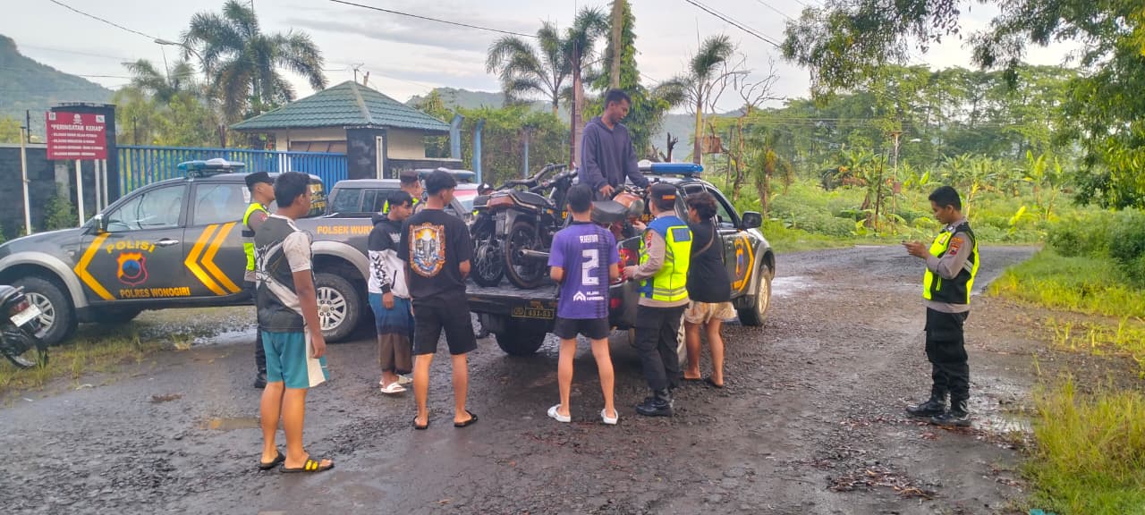 Sejumlah sepeda motor disita dalam razia yang digelar di Kecamatan Pracimantoro dan Kecamatan Wonogiri Kota.