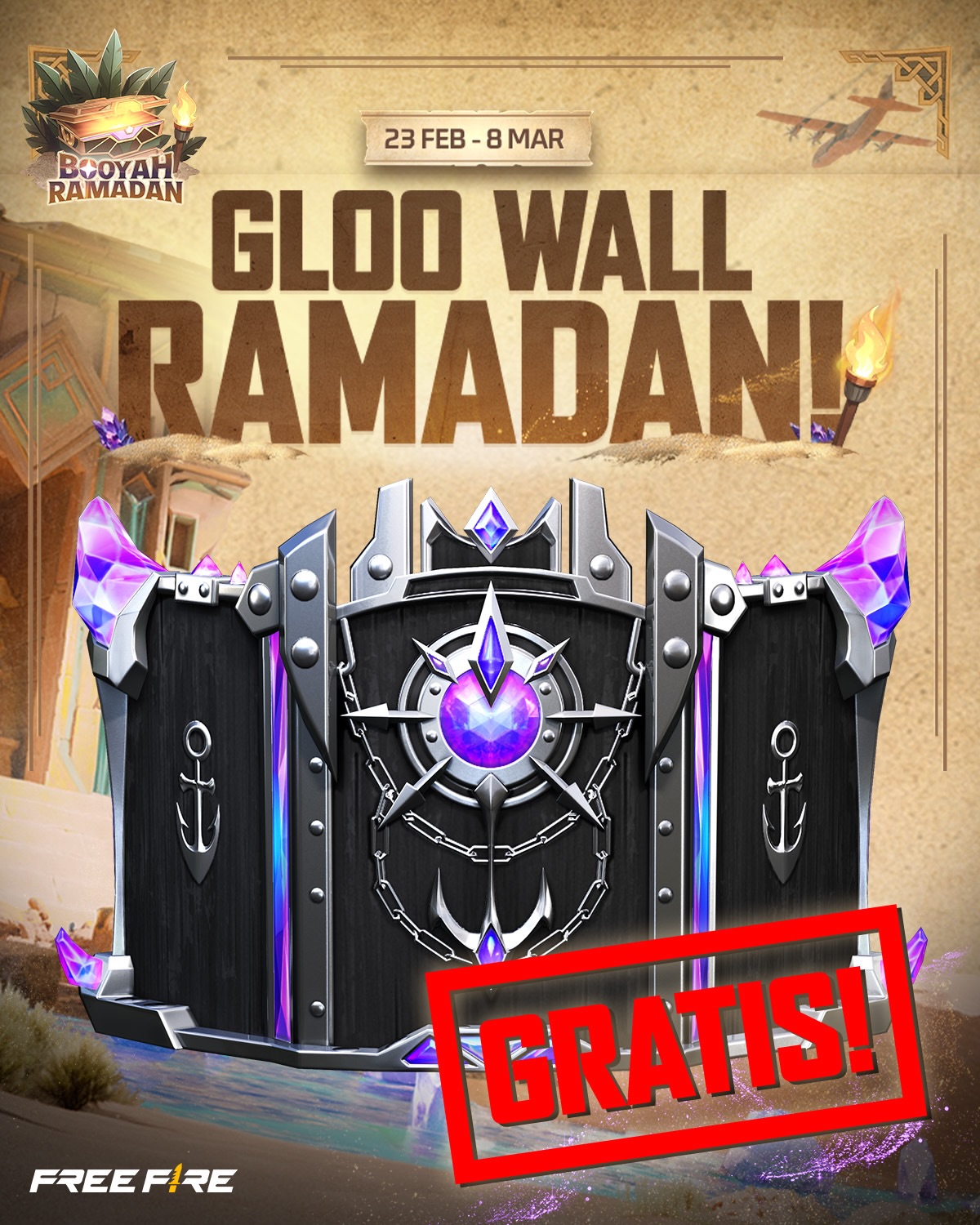 Gloo Wall Ramadan gratis di Free Fire