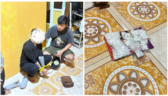 Satresnarkoba Polres Boyolali tangkap pengedar obat keras dengan barang bukti 1.563 butir pil Trihexyphenidyl.