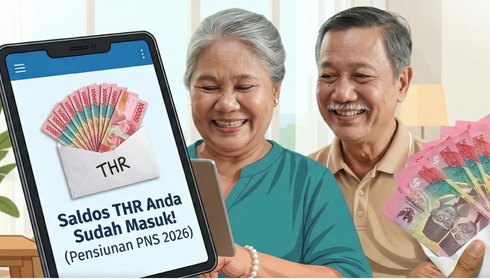 Ilustrasi THR pensiunan PNS 2026.
