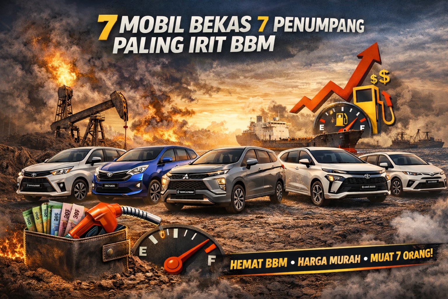 Krisis Minyak Bikin BBM Terancam Langka? Ini 7 Mobil Bekas&nbsp;3 Baris yang Terkenal Paling Irit BBM di Indonesia