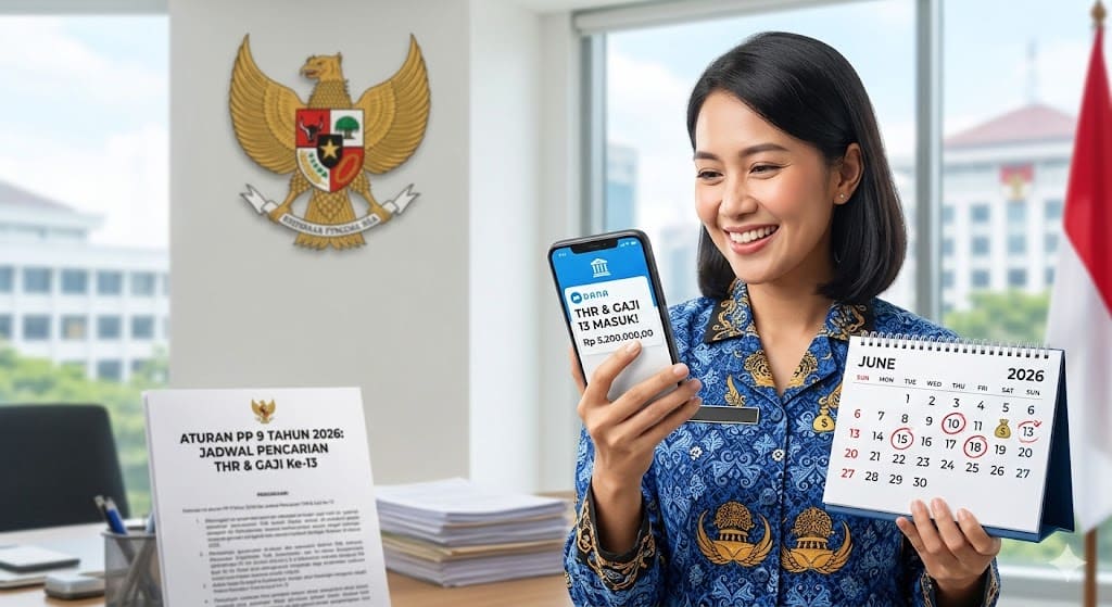 PP Nomor 9 Tahun 2026 tentang THR dan Gaji Ke 13 ASN Resmi Terbit, Ini Isi Aturan, Jadwal Pencairan, dan Dasar Hukumnya