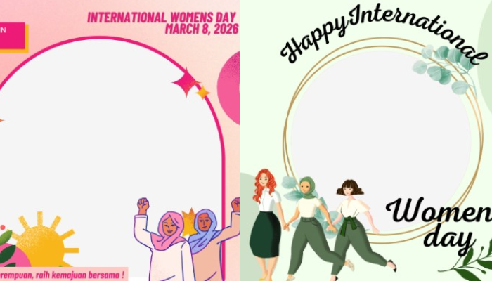 Twibbon Hari Perempuan Internasional 2026 (International Women's Day).