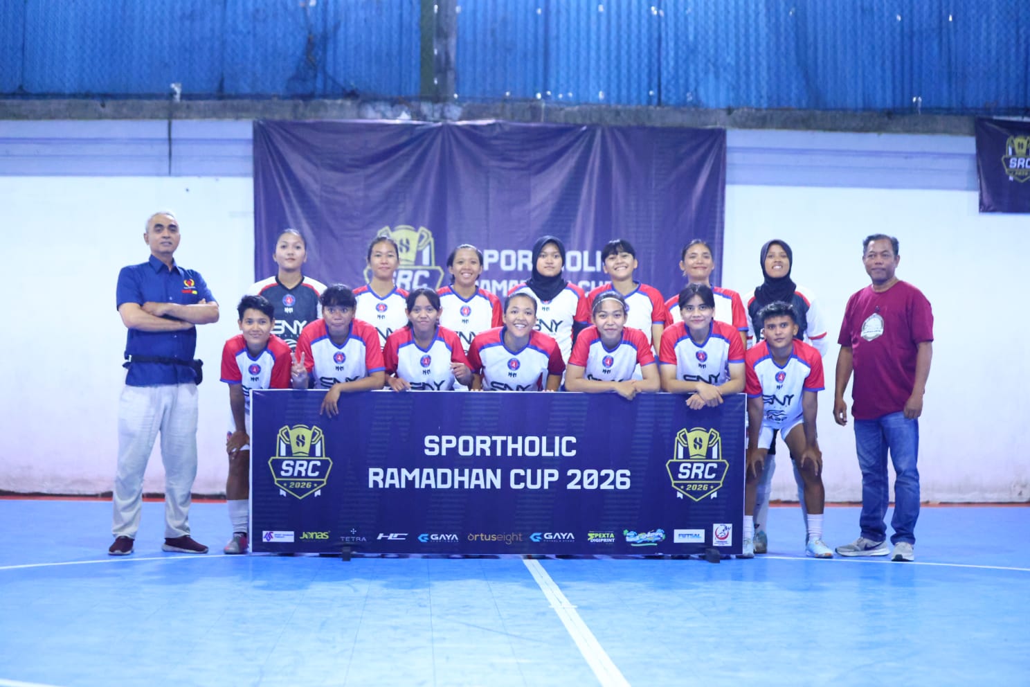 Skuad tim futsal putri NAM ABP Surakarta.