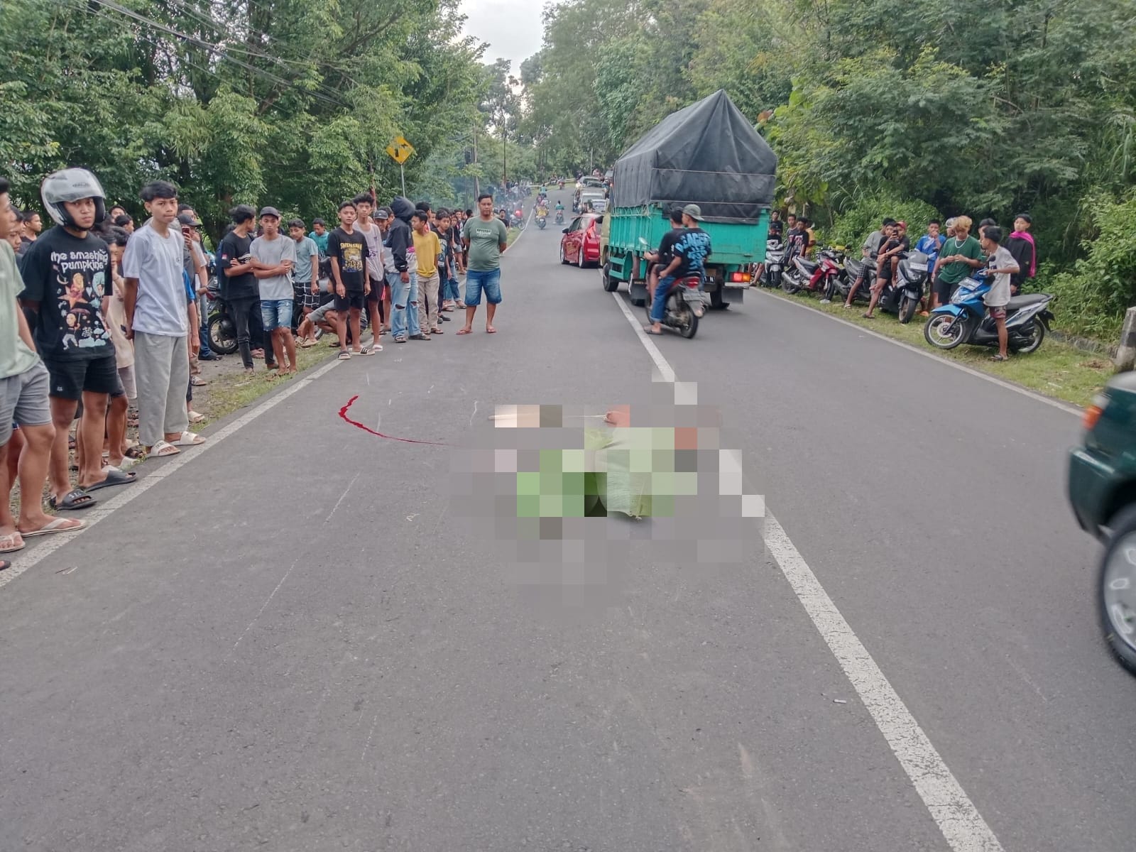 Lokasi kecelakaandi jalan raya Slogohimo-Jatisrono, tepatnya di wilayah Ngipik Kecamatan Jatisrono, Wonogiri, Selasa (10/3/2026) sore.