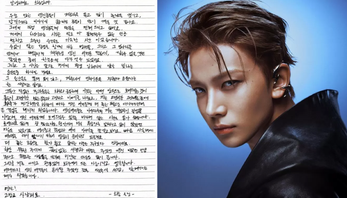 Heeseung menulis surat tulisan tangan untuk penggemar terkait pengumuman keluar dari ENHYPEN.