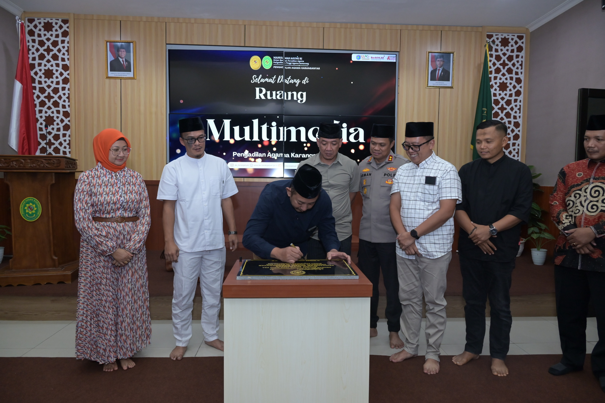 Peresmian ruang multimedia Pengadilan Agama (PA) Kabupaten Karanganyar, Selasa (10/3/2026). (Rudi Hartono/Radar Solo)
