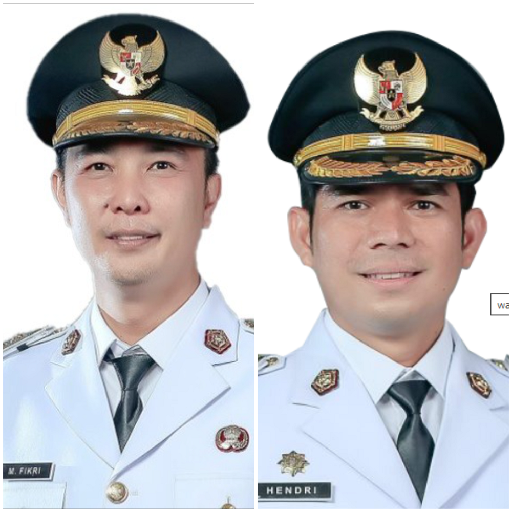 Bupati-Wakil Bupati Rejang Lebong M Fikri Thobari-Hendri yang ditangkap KPK.