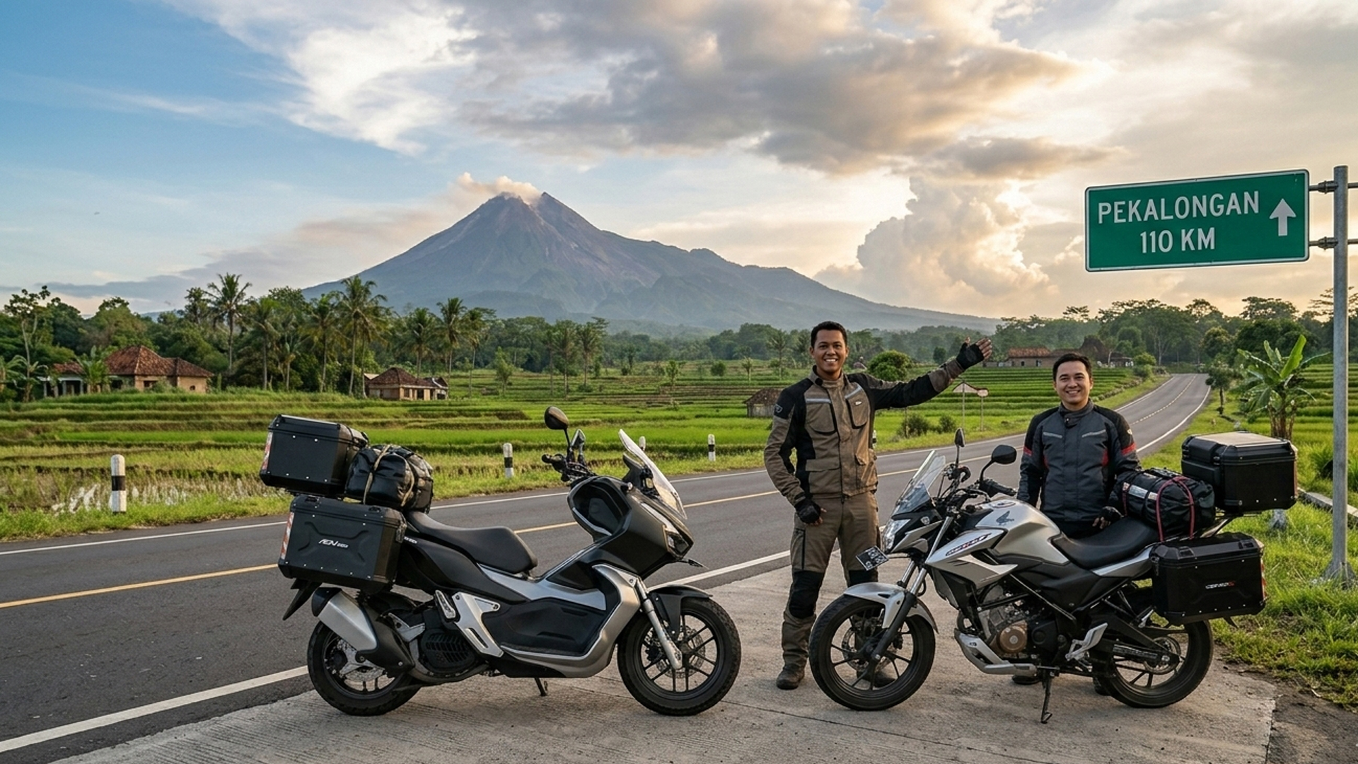 ILUSTRASI - Lebaran pakai motor.