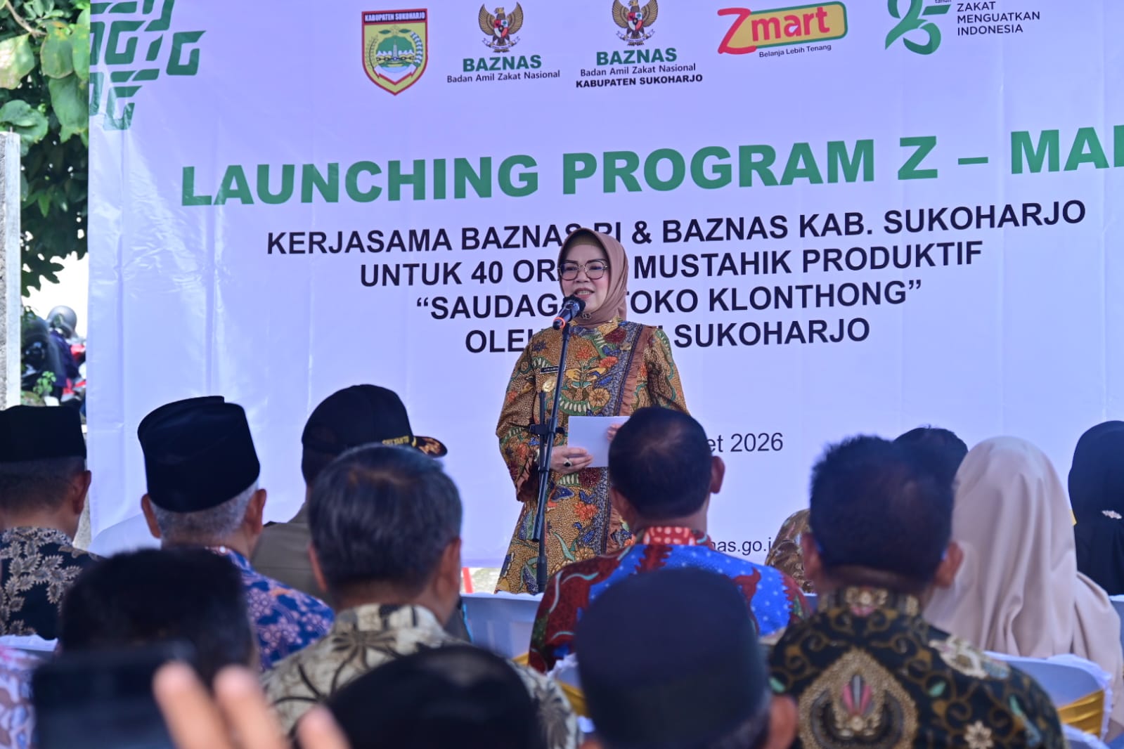 Bupati Sukoharjo Etik Suryani Luncurkan Z-Mart, 40 Warung Mustahik Didorong Naik Kelas