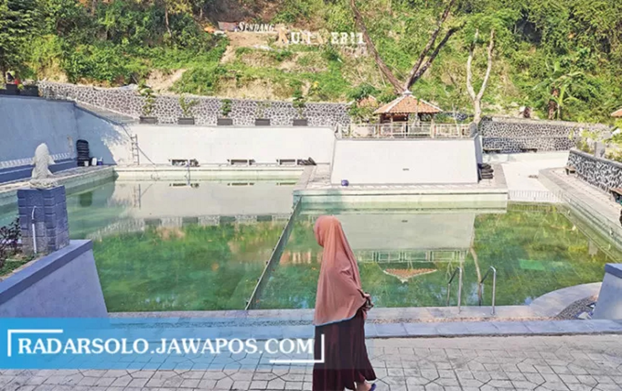 Pemandian Sendang Kun Gerit di Jatibatur, Kecamatan Gemolong, Sragen. (Ahmad Khairudin/Radar Solo)