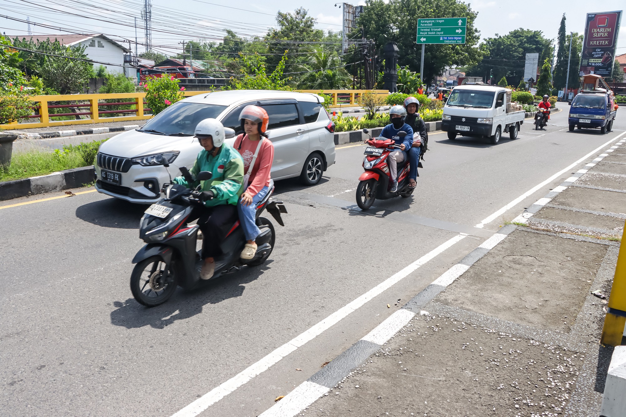 Kawasan Komplang menjadi salah satu titik rawan macet. (M Ihsan/Radar Solo)