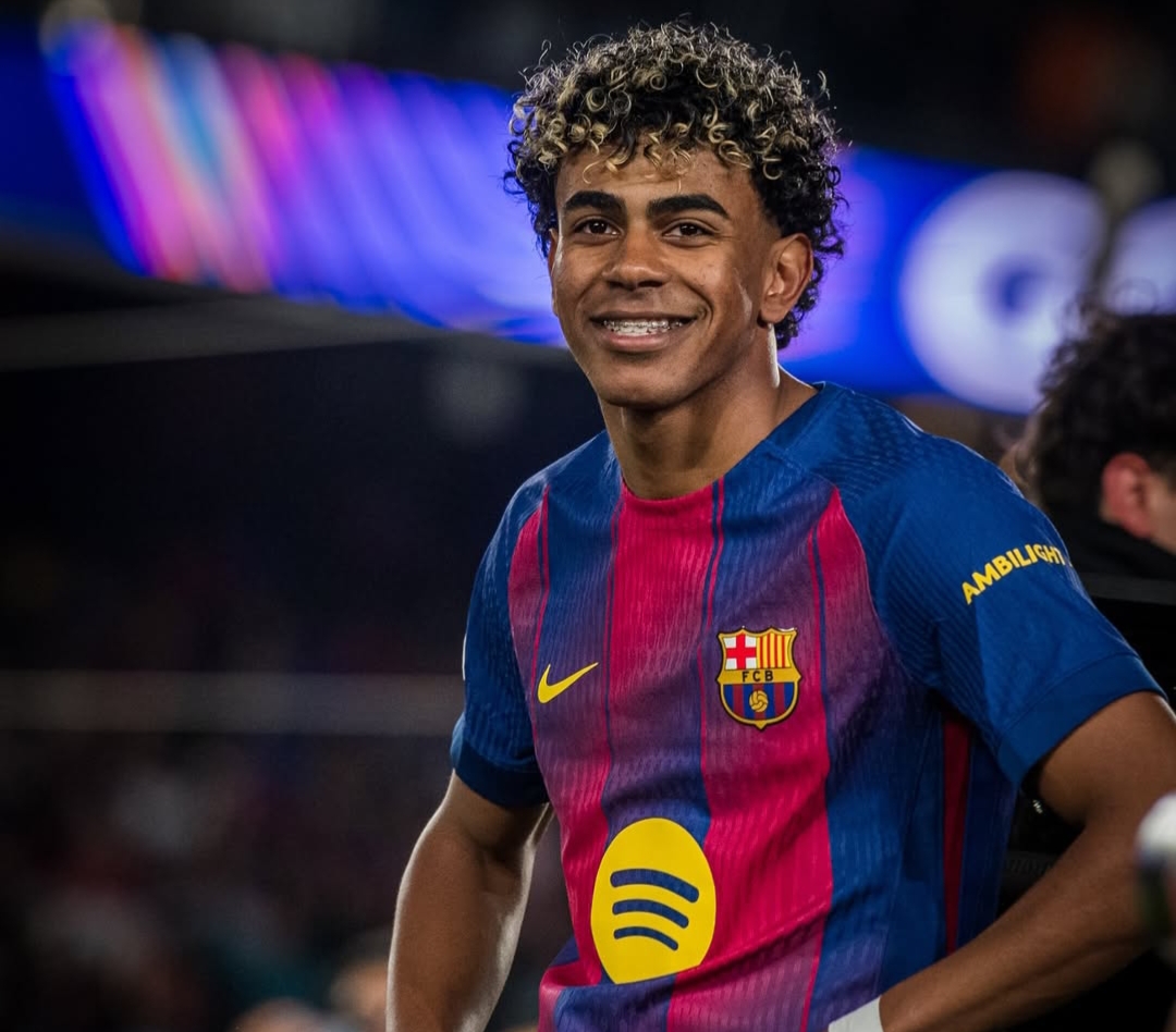 Lamine Yamal sukses cetak gol di Liga Champions. 
