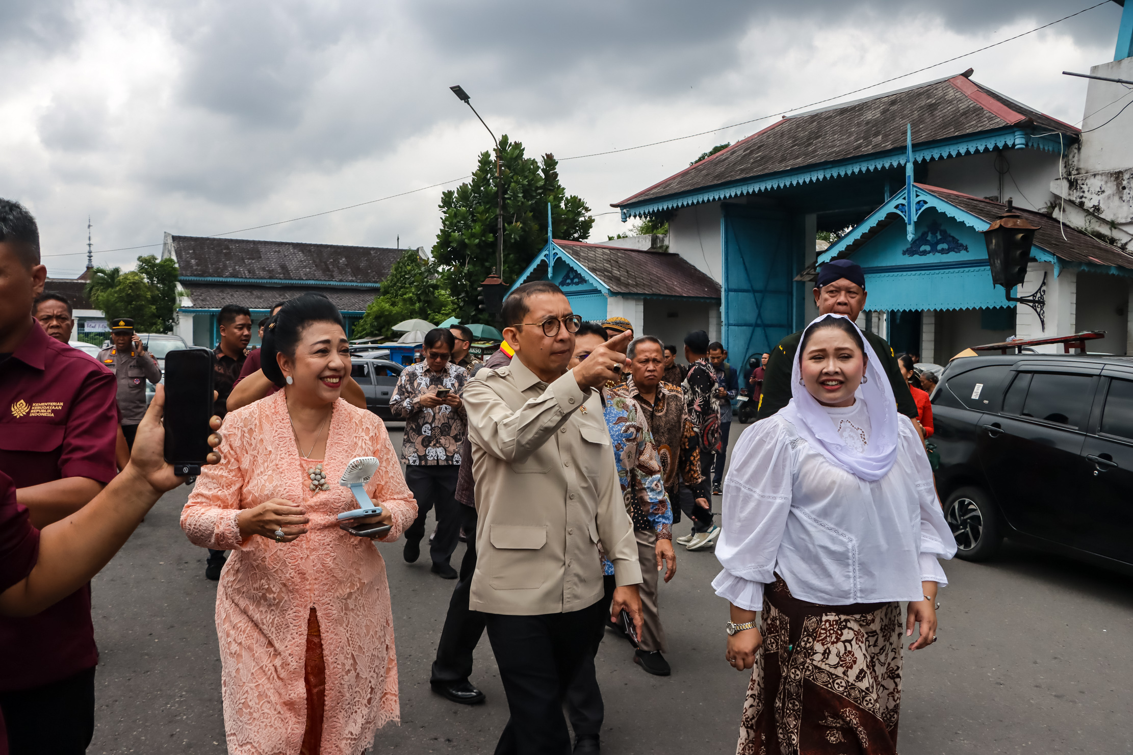 Menteri Kebudayaan Republik Indonesia Fadli Zon saat mengunjungi Museum Kasunanan Surakarta,&nbsp;Kamis (26/3/2026).
