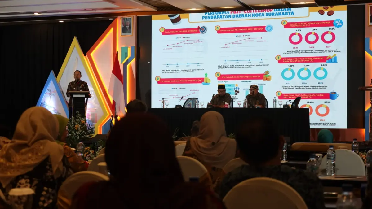 Wali Kota Solo Respati Ardi beri paparan padan Musrenbang RKPD Kota Surakarta tahun 2026, Sabtu (28/3/2026).
