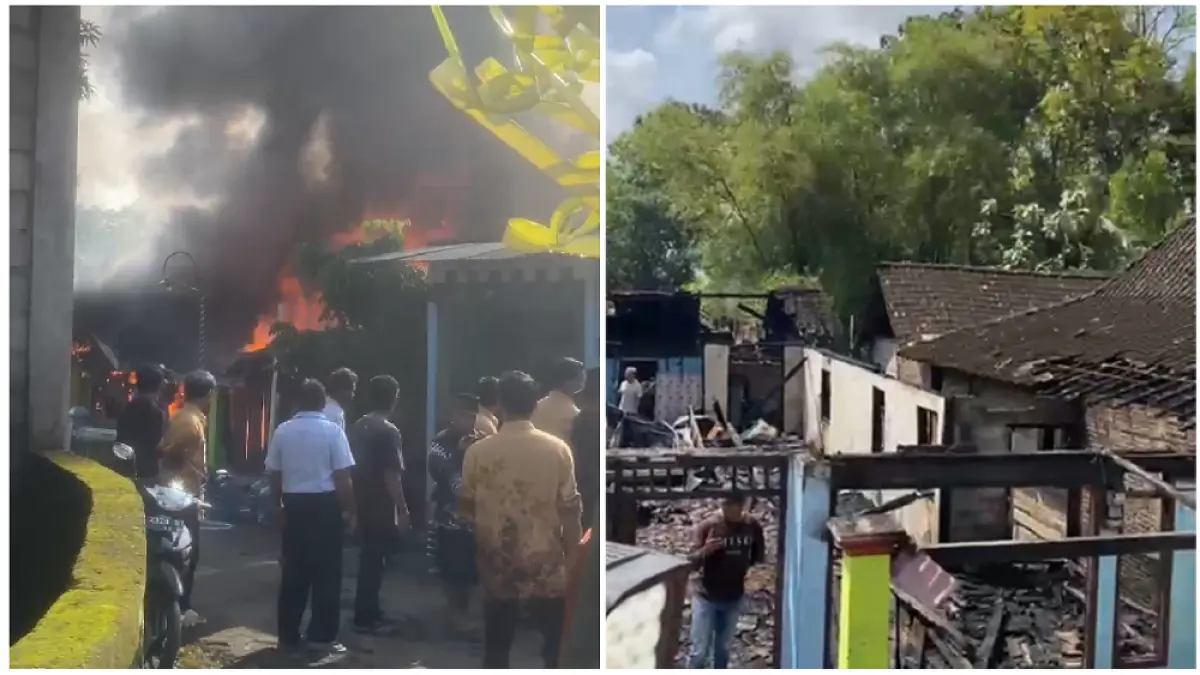 Kebakaran rumah warga Dukuh/Desa Grogolan, RT 01, RW 02, Kecamatan Karanggede, Boyolali, Senin (30/3/2026).