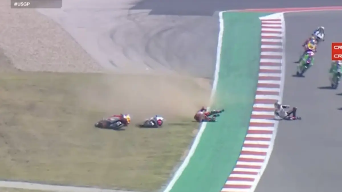 Kronologi Crash Veda Ega Pratama pada Moto3 Amerika 2026, Pembalap Indonesia Terlempar dari Motor di Lap Kelima (MotoGP)