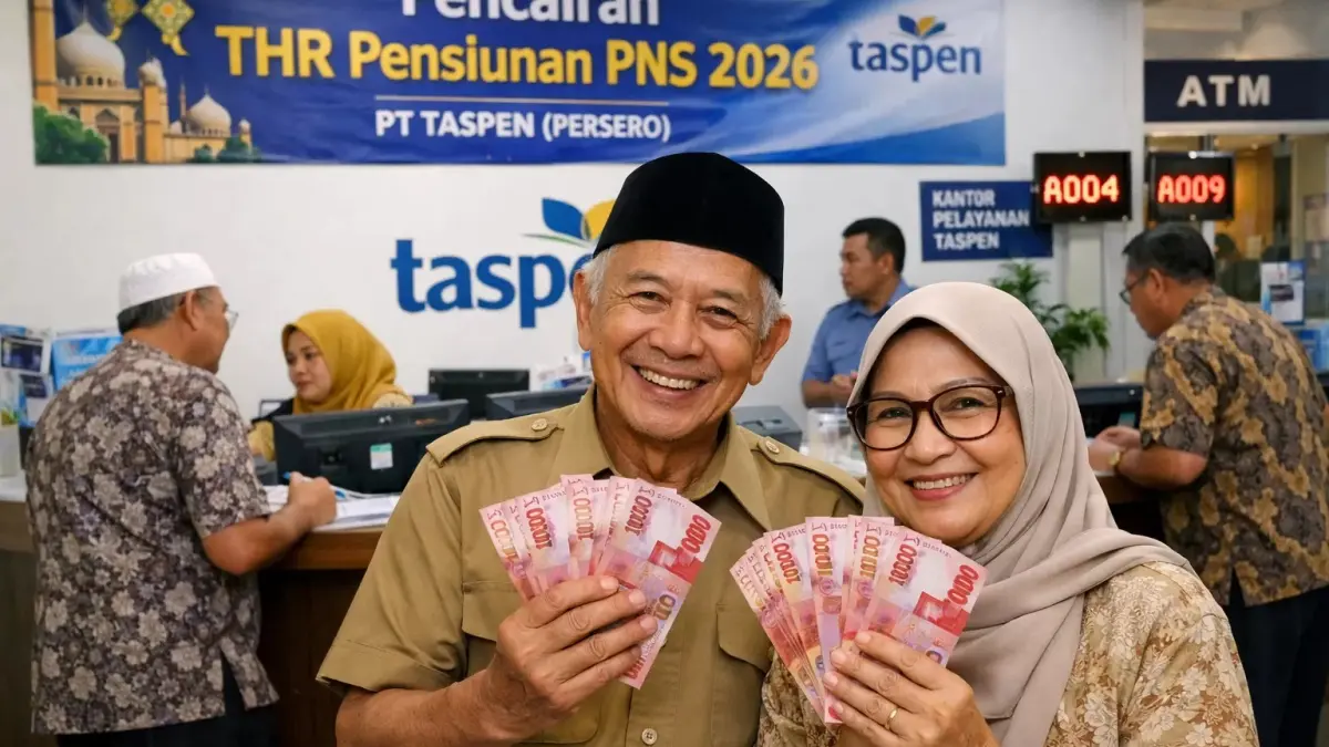 Nominal Gaji Pensiunan PNS April 2026 masih mengacu PP Nomor 8 Tahun 2024. PT Taspen pastikan pencairan awal bulan. (Generated AI)