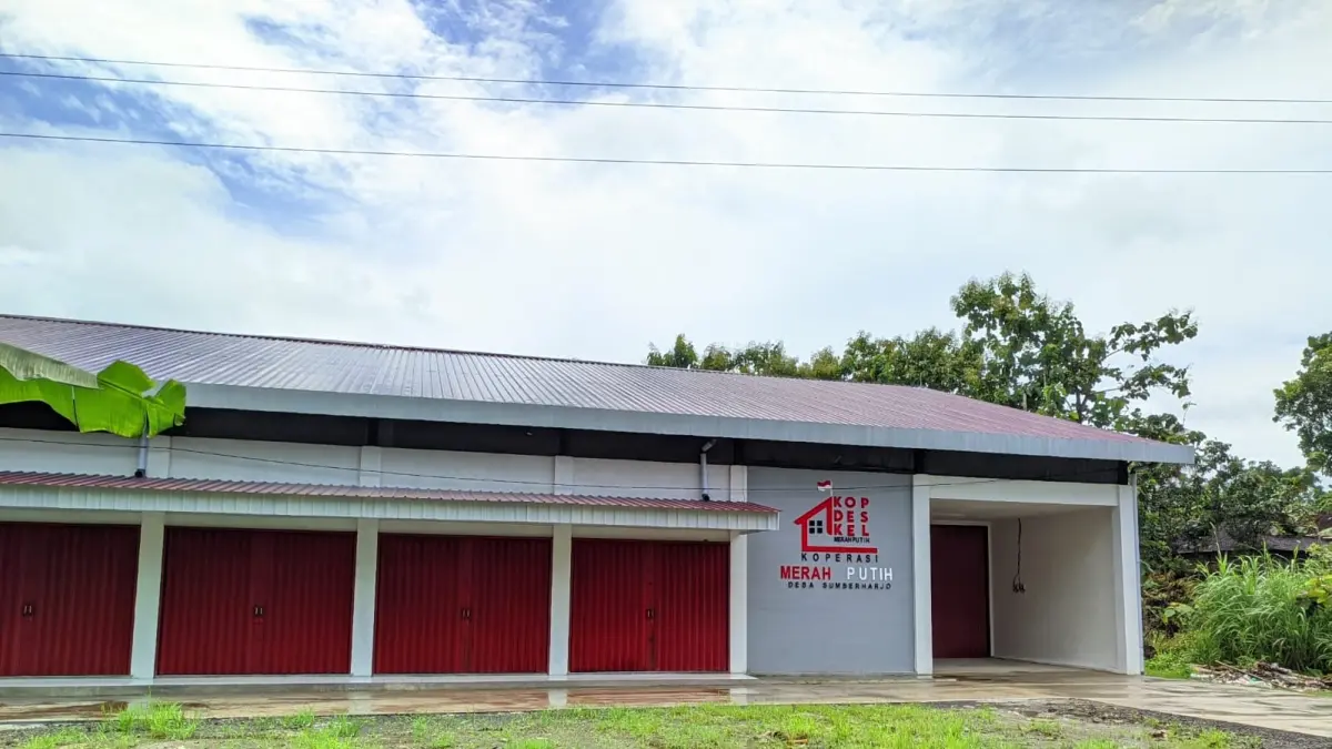 Bangunan Koperasi Desa Merah Putih (KDMP) di Desa Sumberharjo, Eromoko, Wonogiri. (Iwan Adi/Radar Solo)