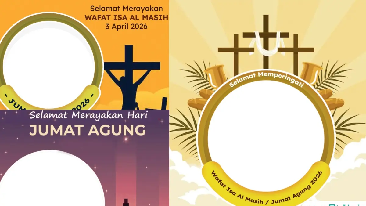 33 Link Twibbon Jumat Agung 2026 Terbaru, Gratis dan Cocok untuk Media Sosial (Kolase Twibbonize.com)