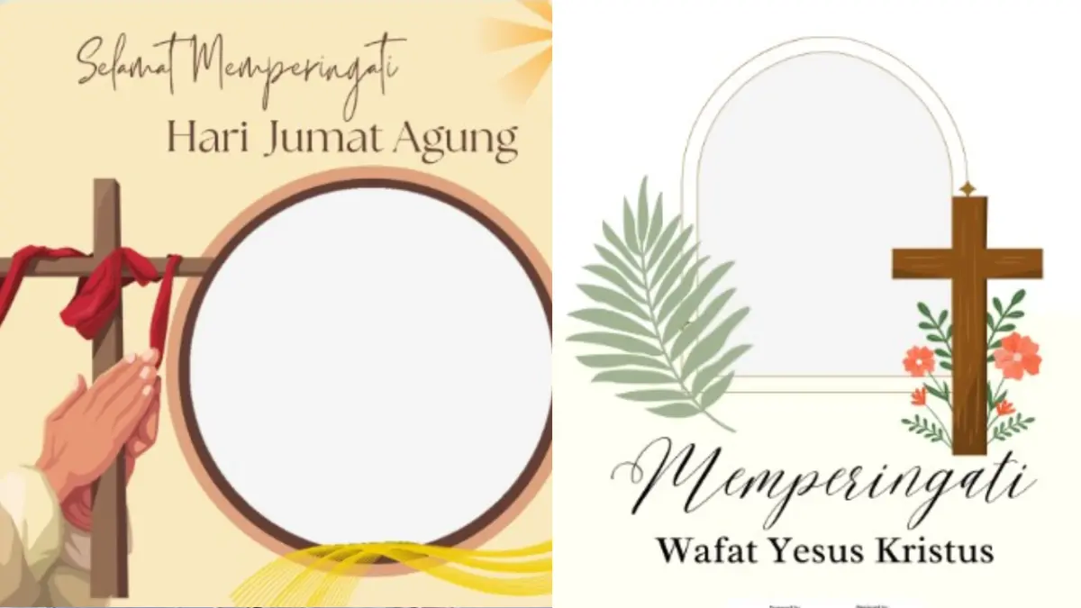 Twibbon Jumat Agung 2026 peringatan Wafat Yesus Kristus.