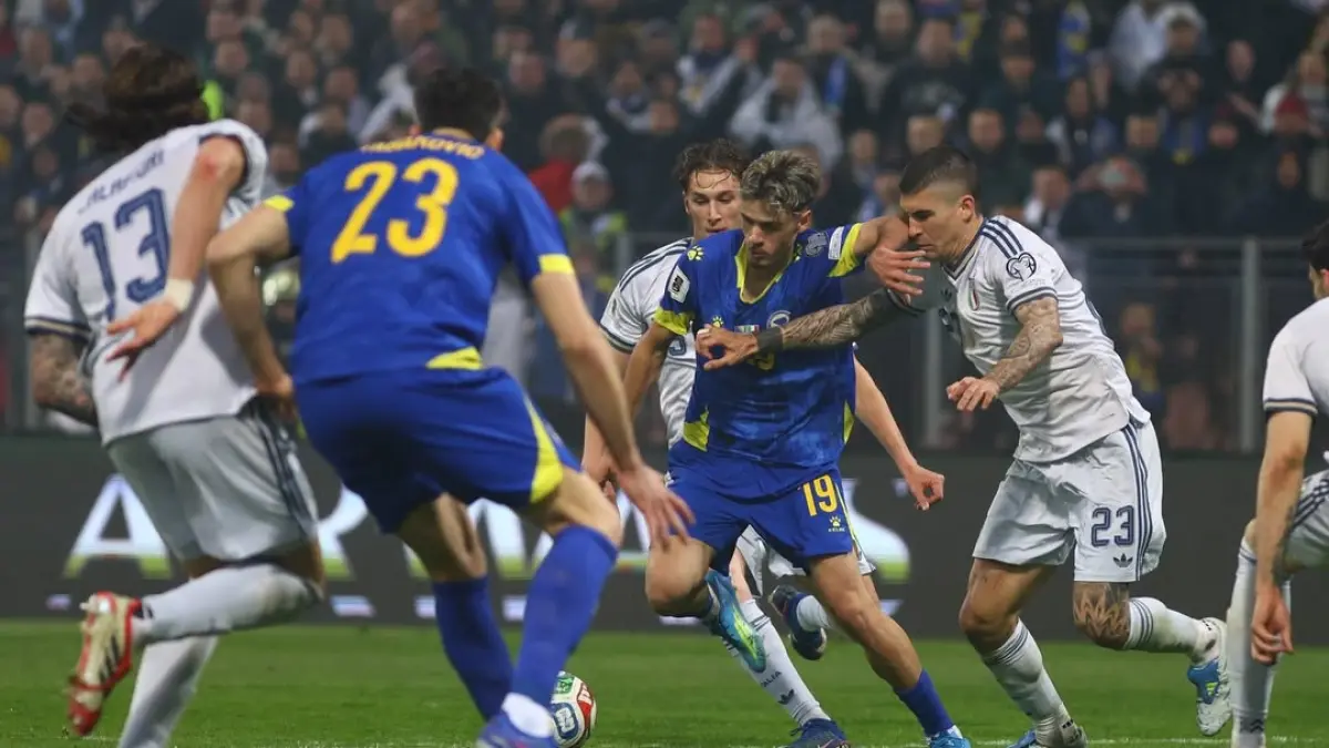 HASILNYA MENGEJUTKAN: Pertandingan kualifikasi Piala Dunia antara Timnas Italia melawan Bosnia-Herzegovina. (INSTAGRAM: @bih.reprezentacija)