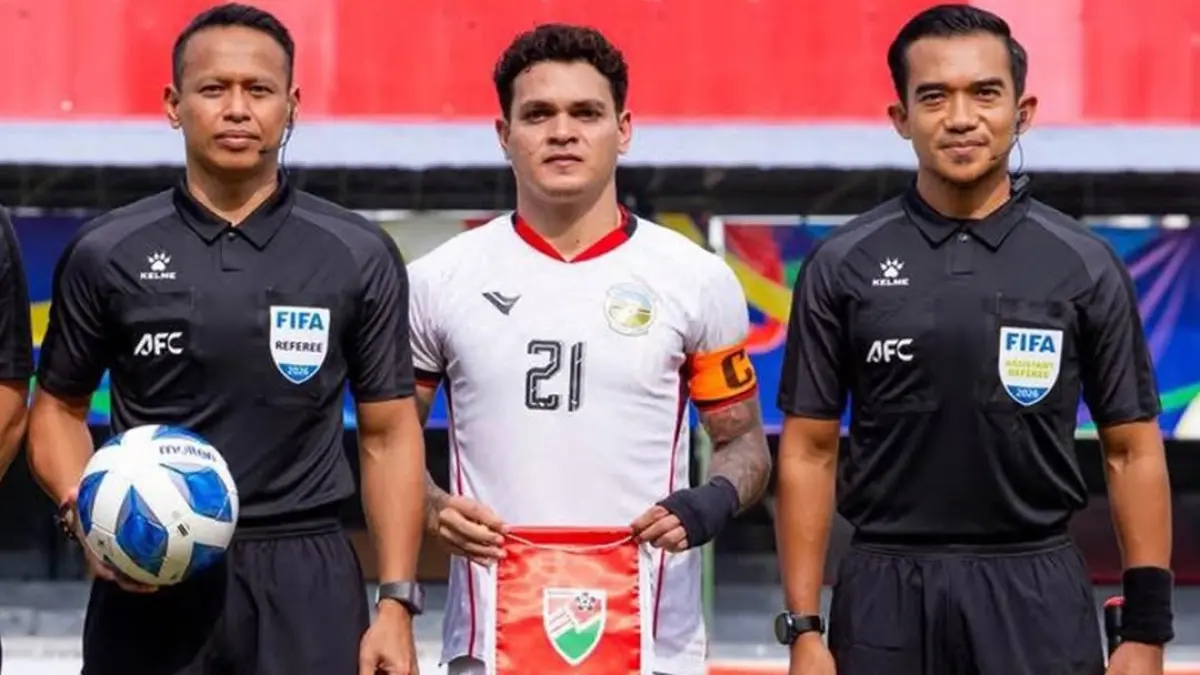 bagian depan jersey Timnas Timor Leste yang menggunakan apparel Oliver. (DOK. OLIVER)