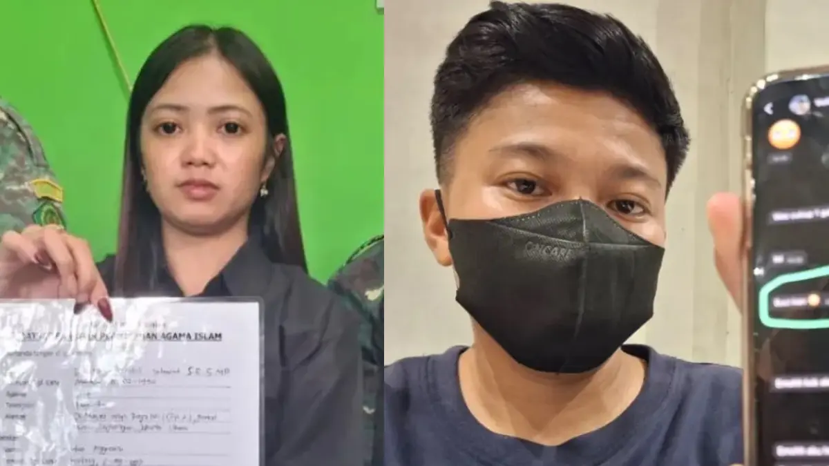 Intan (kiri) dan Rey kini sama-sama saling lapor polisi usai kasus pernikahan sesama jenis. (RADAR MALANG/NABILA AMELIA) 