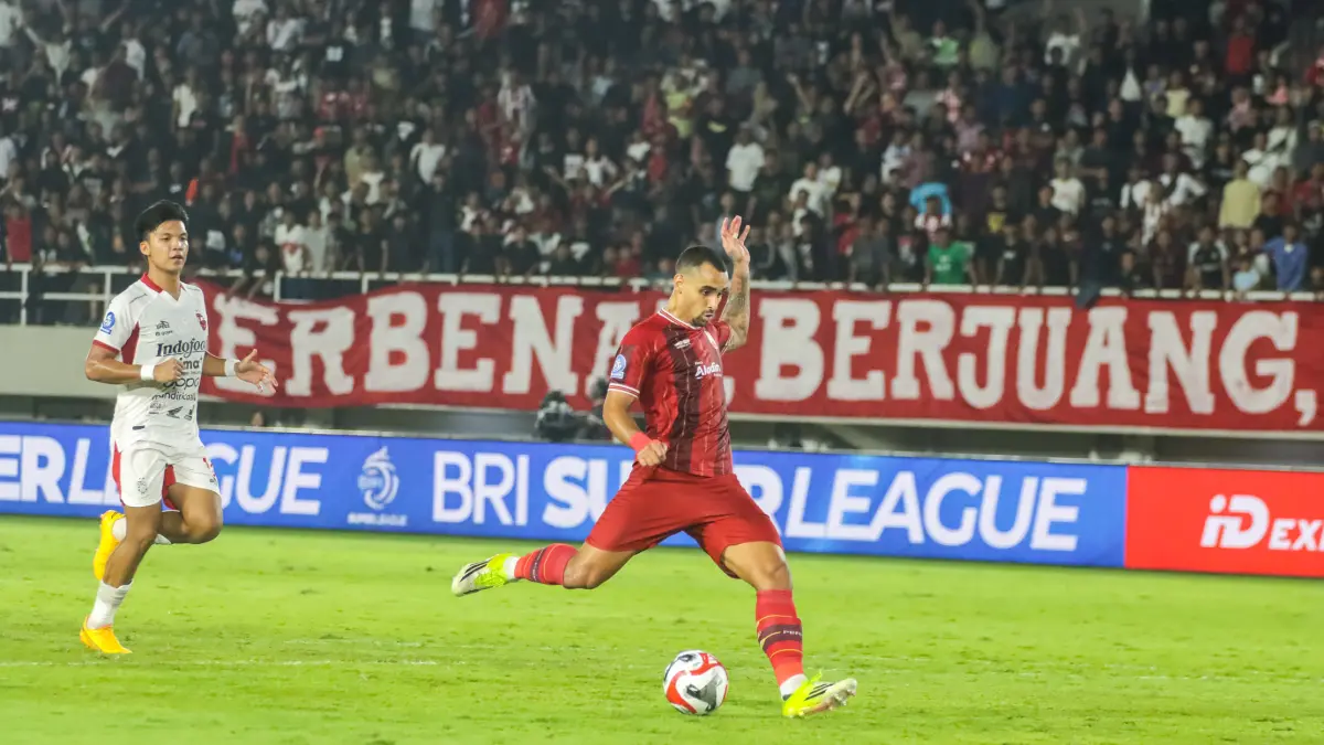 Striker Persis Solo Bruno Gomes akan melawan mantan klubnya Semen Padang FC di Stadion Manahan Solo, Minggu (12/4/2026). (M.Ihsan/Radar Solo)