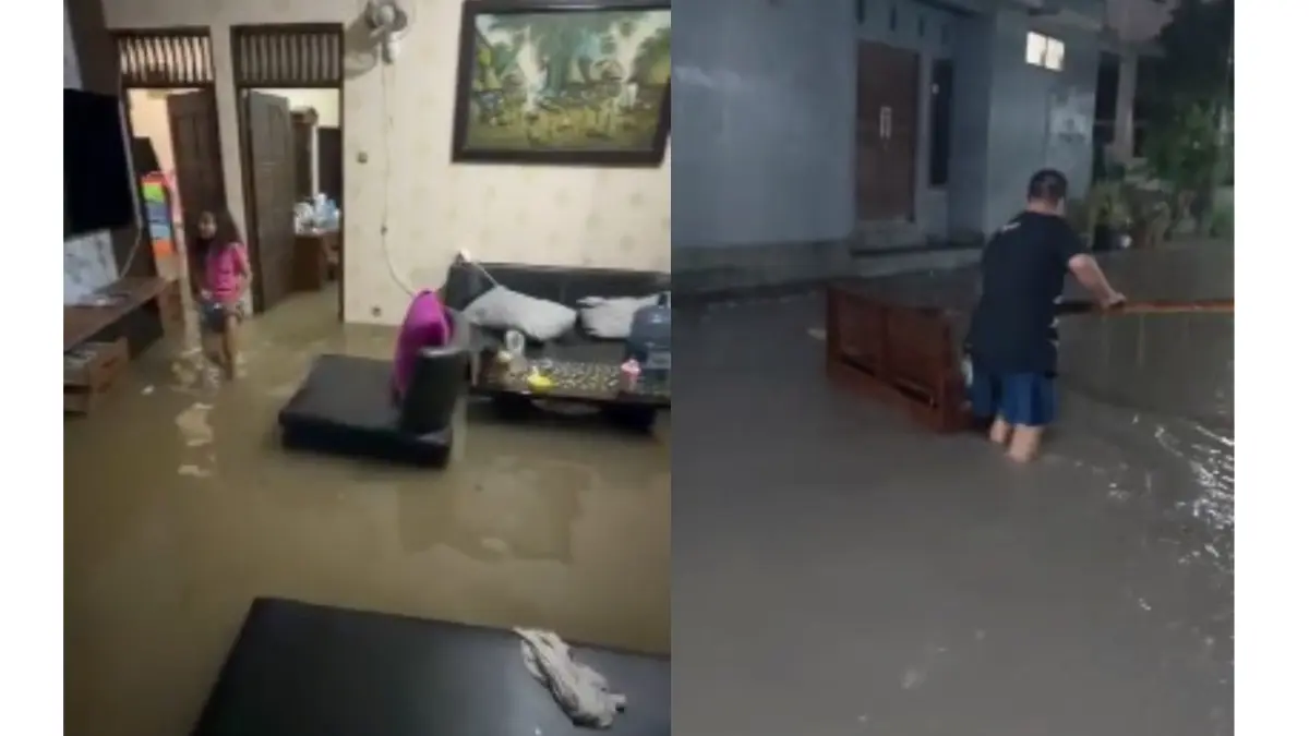 Banjir terjadi di sejumlah wilayah di Sukoharjo, Selasa (14/4/2026) malam.