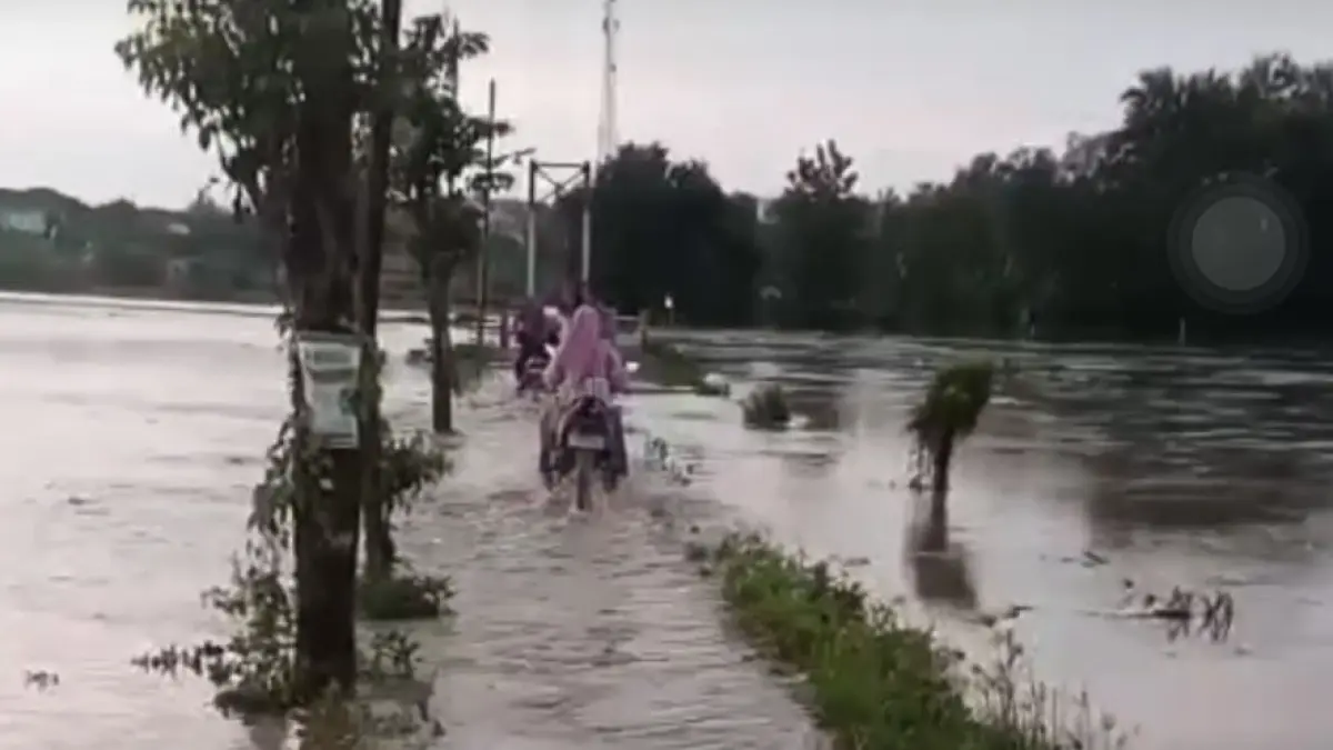 Genangan banjir terjadi di dua titik wilayah Kabupaten Boyolali, Rabu (15/4/2026). (ISTIMEWA)