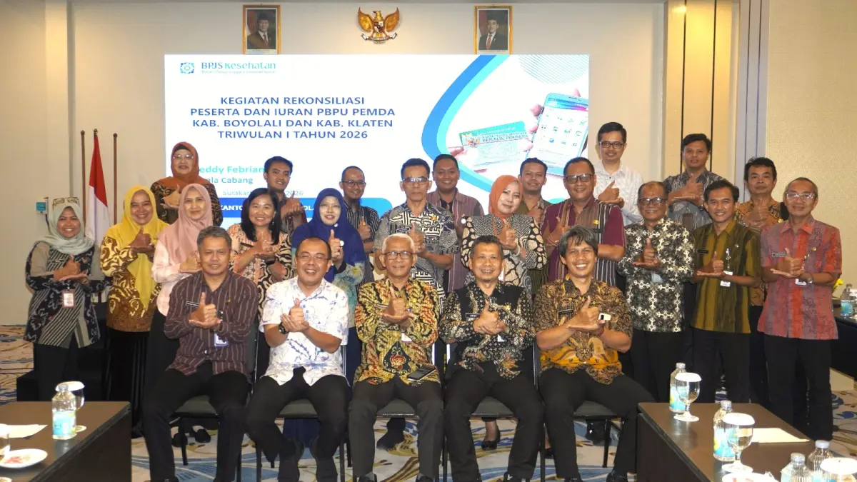 Koordinasi lintas sektoral dalam rangka rekonsiliasi data peserta dan iuran Peserta Bukan Penerima Upah (PBPU) yang didaftarkan oleh Pemerintah Daerah. (Dokumentasi BPJS Kesehatan Boyolali)
&nbsp;