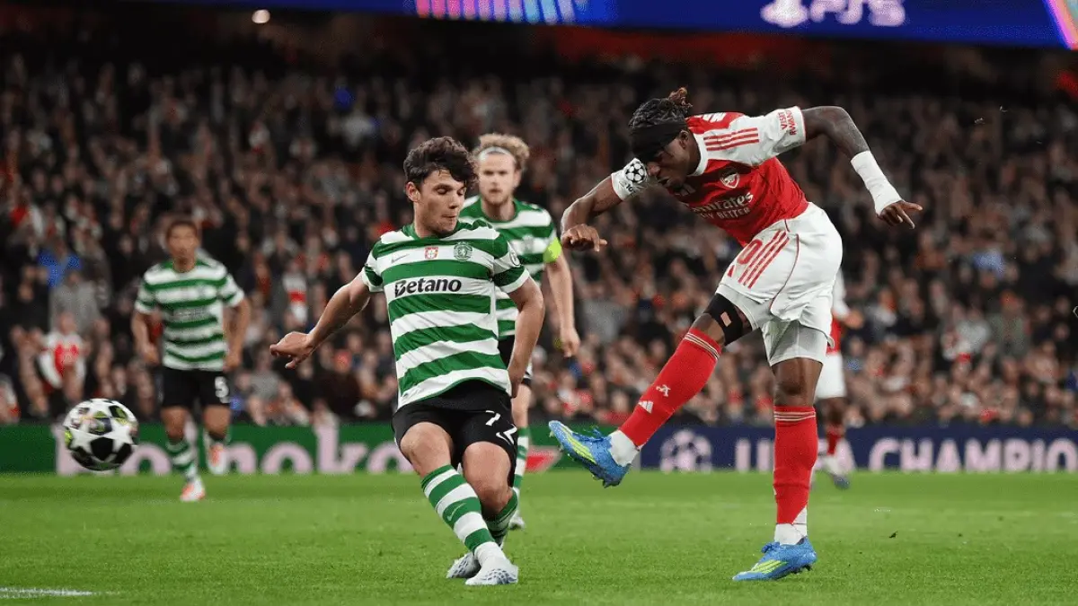Laga Arsenal melawan Sporting CP di Liga Champions. (DOK. ARSENAL) 