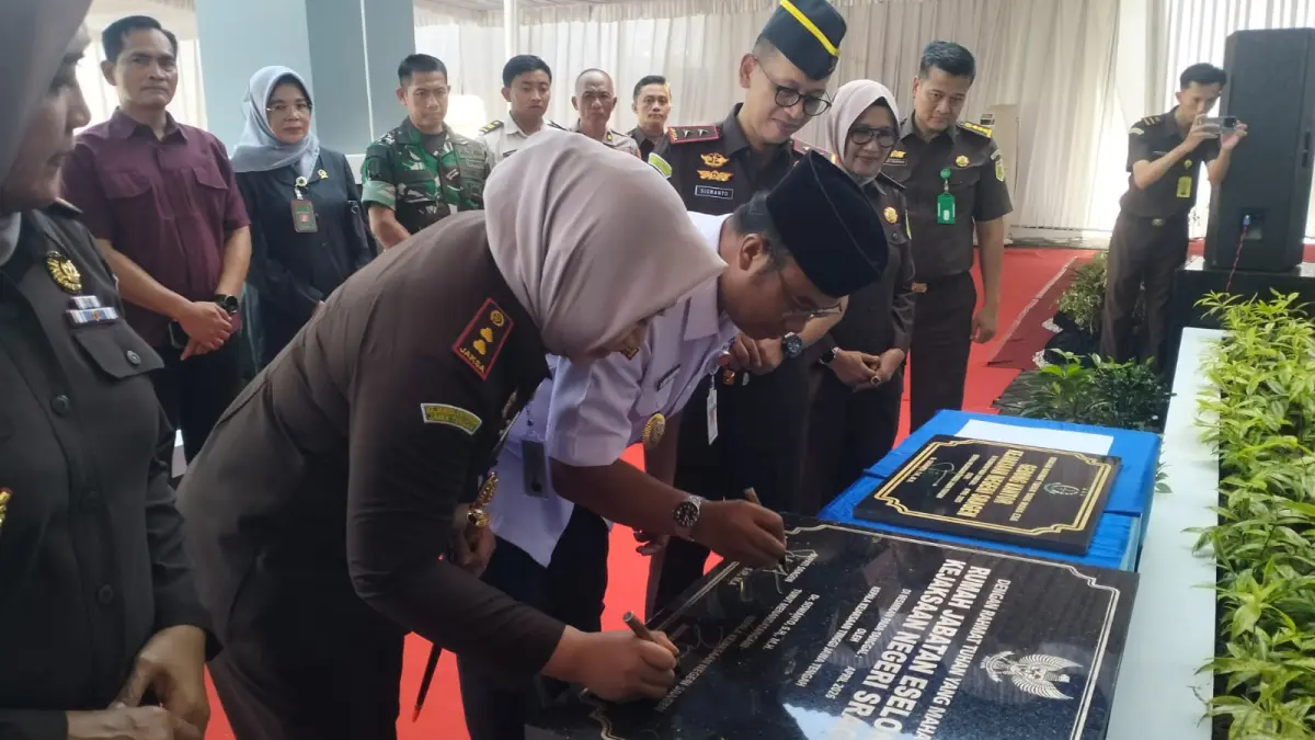 Peresmian kantor Kejaksaan Negeri (Kejari) Sragen, Kamis (16/4/2026). (Ahmad Khairudin/Radar Solo)