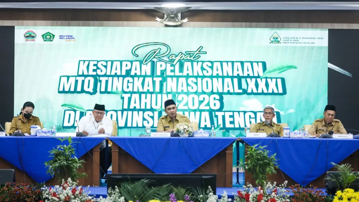 Pemprov Jawa Tengah bersama Pemkot Semarang memfinalisasi kesiapan venue serta rangkaian agenda pendukung guna menyukseskan gelaran MTQ Nasional XXXI Tahun 2026. (PEMPROV JATENG)