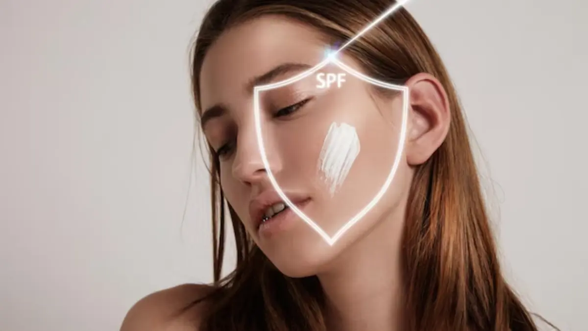 Sunscreen untuk perliundungan kulit wajah. (Freepik)