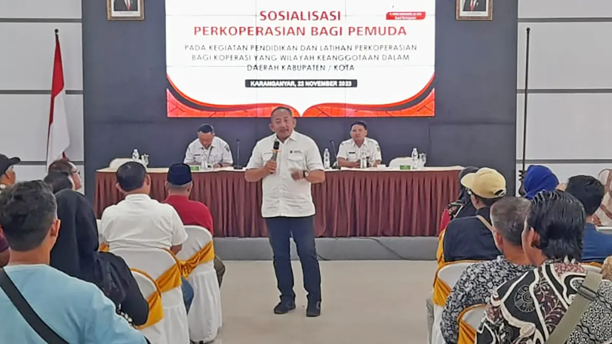Sosialisasi perkoperasian di rumah dinas Bupati Karanganyar belum lama ini. (Rudi Hartono/Radar Solo)