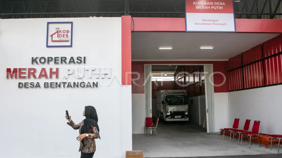 Koperasi Desa Merah Putih (KDMP) Desa Bentangan, Wonosari, Klaten, Jawa Tengah. (ANTARA FOTO/Mohammad Ayudha)