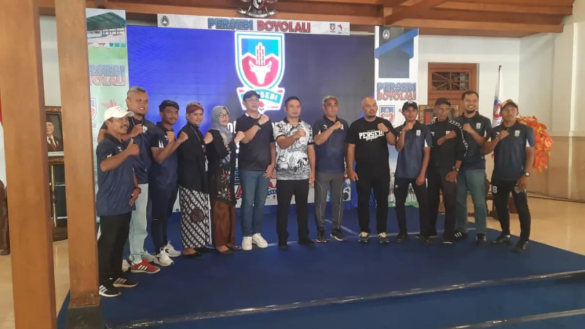 Pelatih Persebi Boyolali, manajemen, Pemkot Boyolali dan perwakilan KONI Boyolali mengadakan pertemuan Selasa (21/4/2026). (DOK. PEMKAB BOYOLALI)