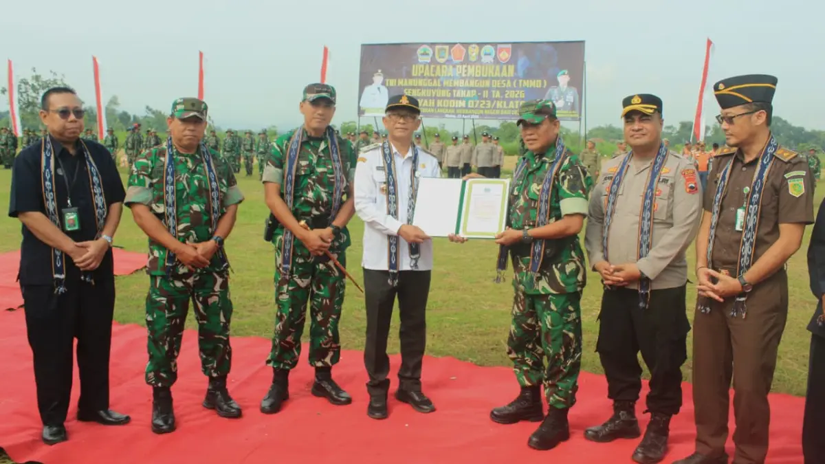Pembukaan TNI Manunggal Membangun Desa (TMMD) Sengkuyung Tahap II di Solodiran, Manisrenggo, Klaten, Rabu (22/4/2026). (Dokumentasi Kodim 0723/Klaten)