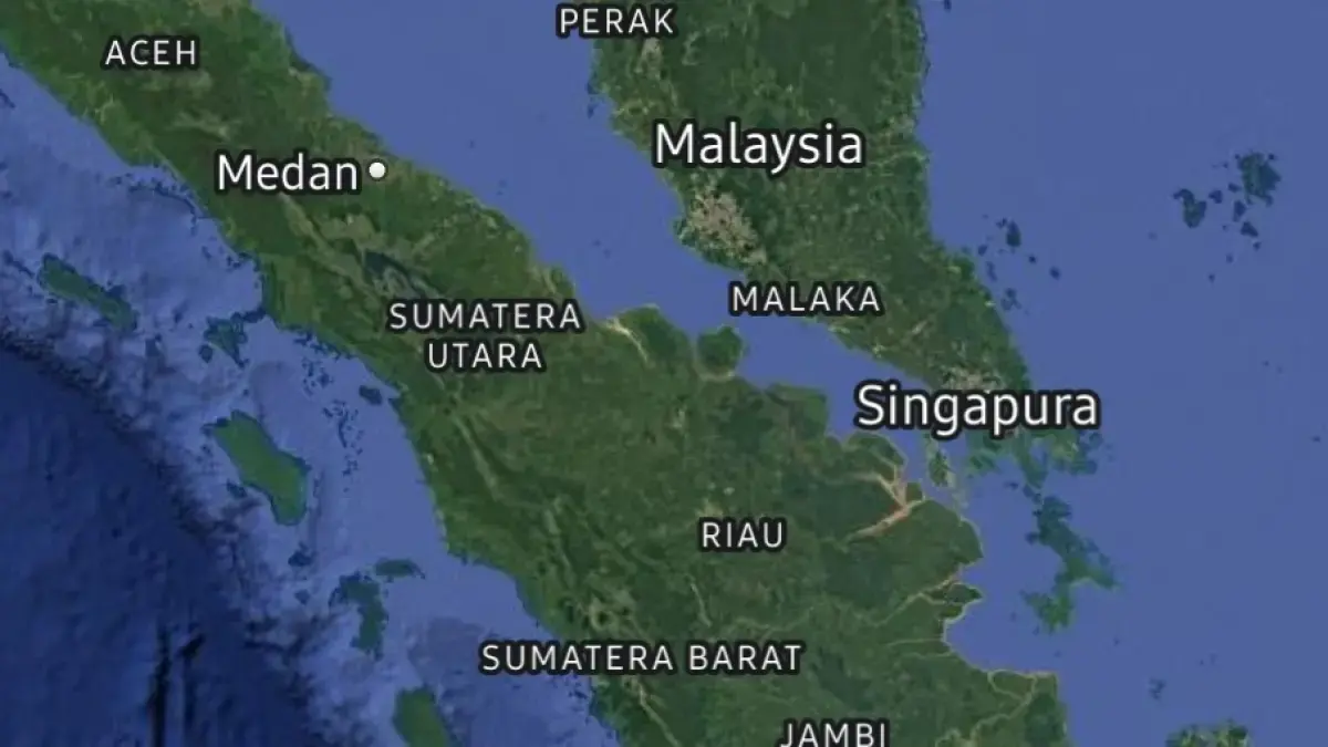 Selat Malaka Milik Siapa? Pernyataan Menkeu Purbaya soal Isu Tarif Tuai Reaksi Global (Tangkapan Layar Google Maps)