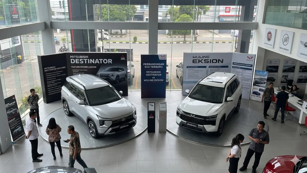 Perbandingan SUV Wuling Eksion PHEV vs Mitsubishi Destinator, adu teknologi hybrid vs mesin turbo. Mana pilihan terbaik untuk keluarga? (GEMINI AI)