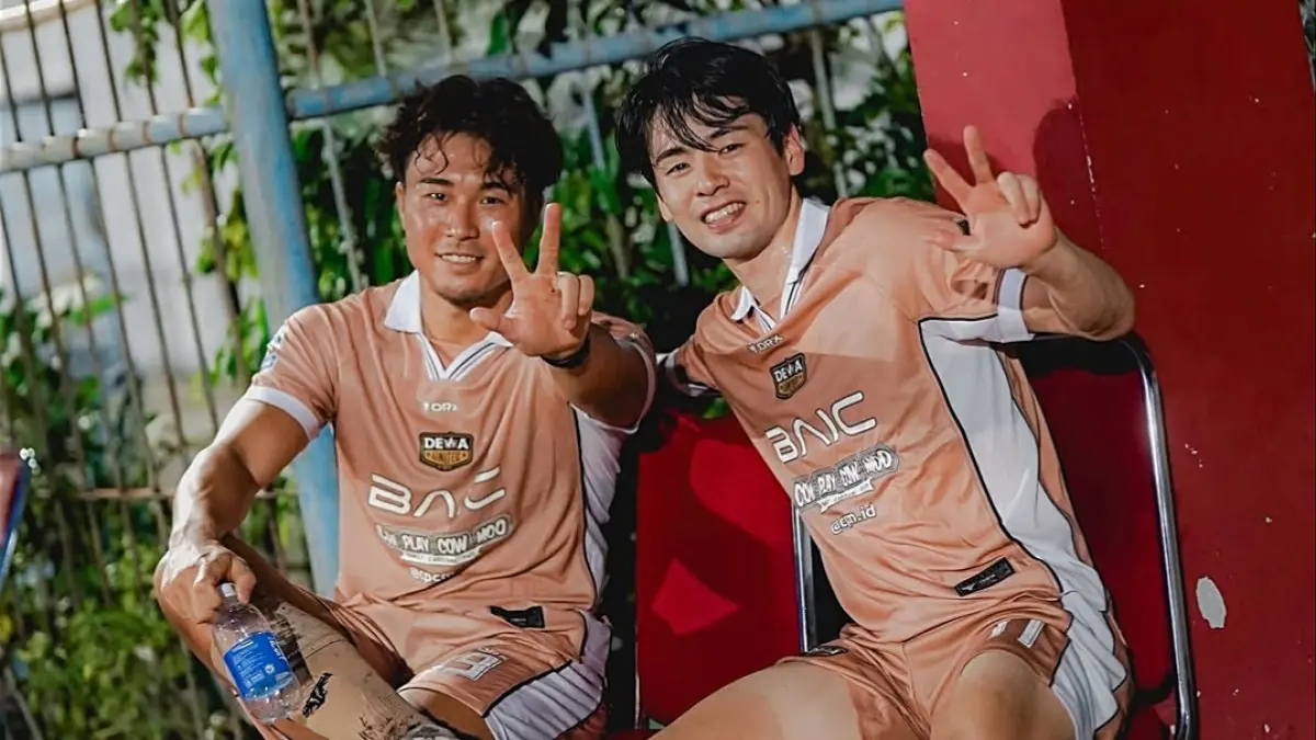 Kodai Tanaka saat bersama Taisei Marukawa di tim Dewa United. (INSTAGRAM DEWA UNITED)
