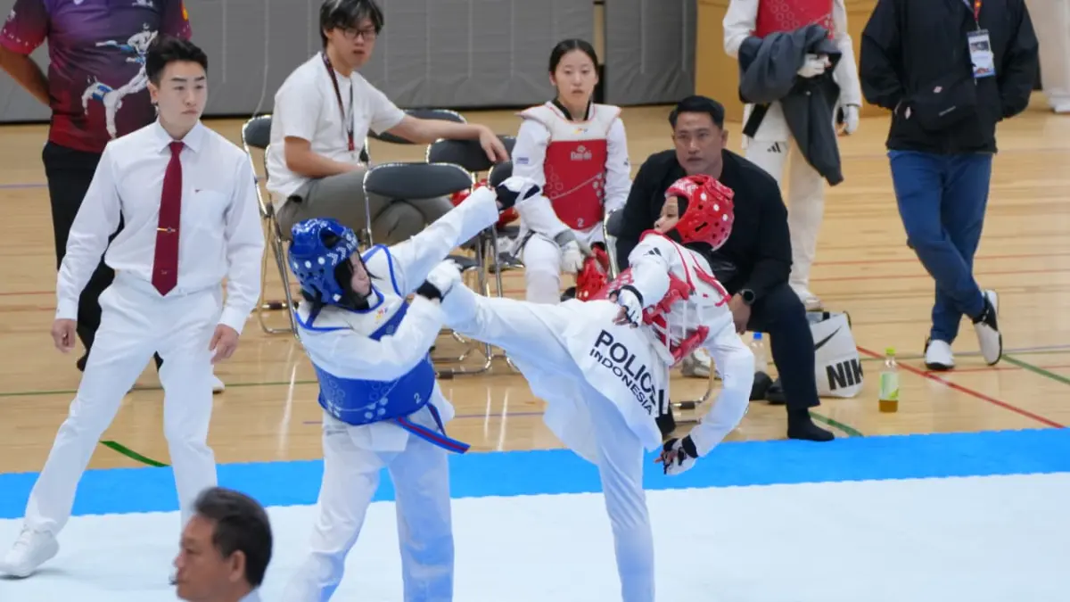 Bripda Abi Nidya Ira Wati saat terjun di ajang WATA Open International Championships 2026